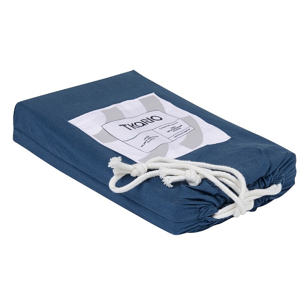 Набор наволочек из органического стираного хлопка 70 x 70 см Tkano Essential 2 шт синий