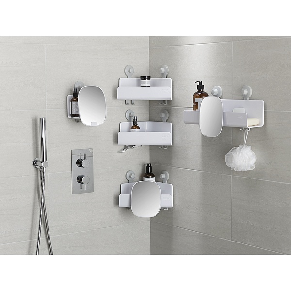 Органайзер для душа с зеркалом Joseph Joseph EasyStore белый