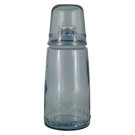 Бутылка для воды со стаканом Natural Water голубой