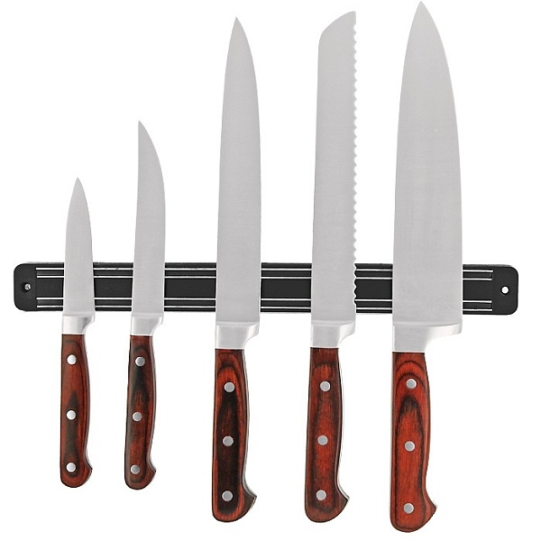 Набор ножей кованых с магнит.держателем 5 предметов VIENNA