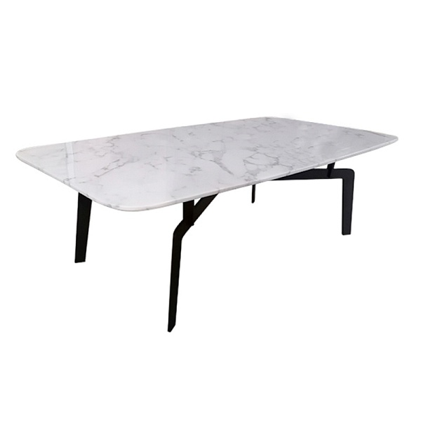 Столик чайный nilsen, 130х70х40 см, мрамор/черный