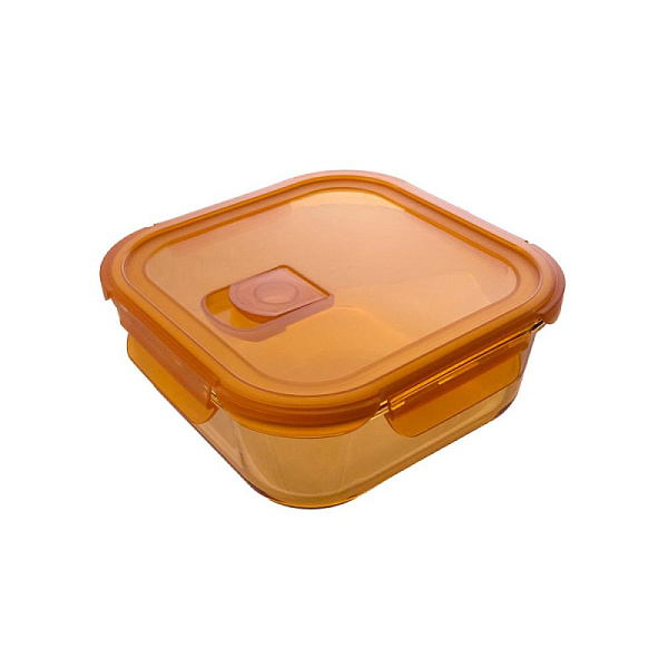 Контейнер квадратный с крышкой Repast Comfort, 1200 мл, медовый