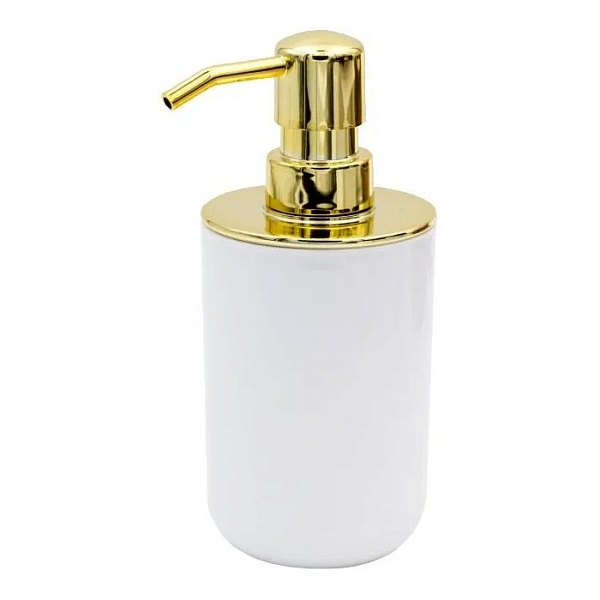 Дозатор д/жидкого мыла Alba белый/золото