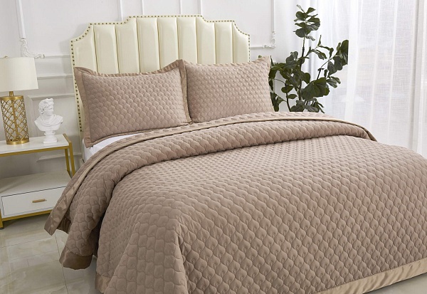 Комплект покрывало и наволочки 160 х 220 см Sofi de Marko Роксалана мокко