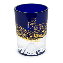 Рюмка Gold Leaf Fuli Chilled Sake Shot Glass Blue  85 мл