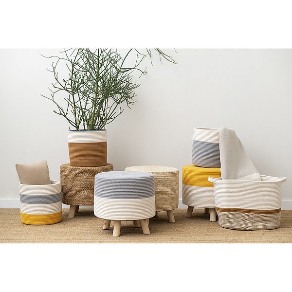 Корзина для хранения 30 х 30 см Bergenson Bjorn Ciary горчичный