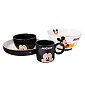 Набор посуды  Микки Маус, черный/белый