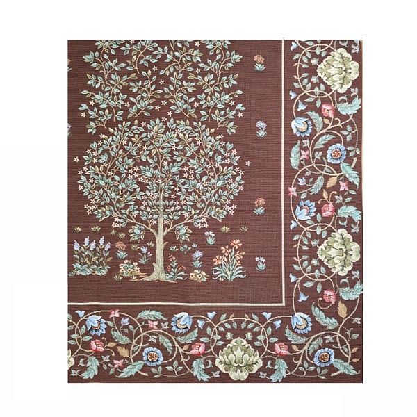 Скатерть 140 х 140 см Le Gobelin Древо Махагон