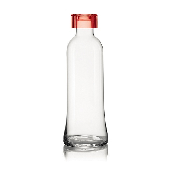 Бутылка для воды стеклянная 1 л Guzzini красный