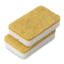 Набор губок для посуды из целлюлозы и кокосового волокна Smart Solutions Eco Sponge белый 6 шт 
