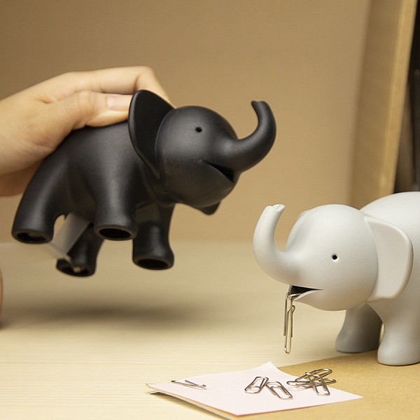 Диспенсер для скотча Qualy Elephant чёрный