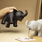 Диспенсер для скотча Qualy Elephant чёрный