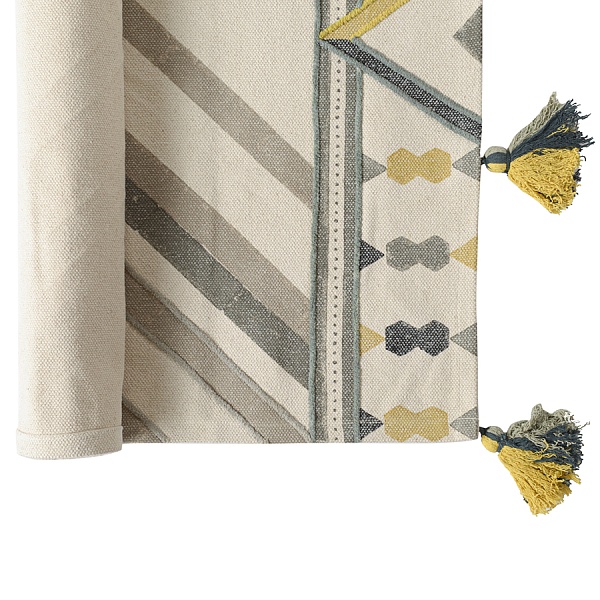Ковер из хлопка с узором и кисточками Tkano Ethnic 200 x 300 см