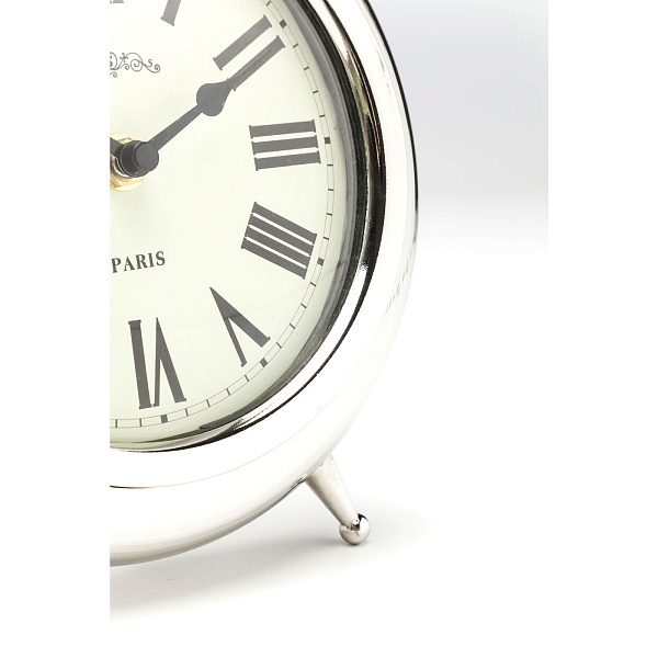 Настольные часы Kare Design Pocket Round серебристые