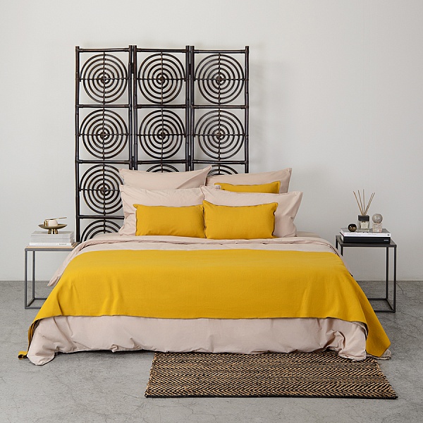 Чехол на подушку 50 x 30 см Tkano Essential фактурный хлопок горчичный