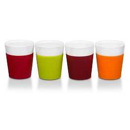 Набор стаканов 4шт разноцветные