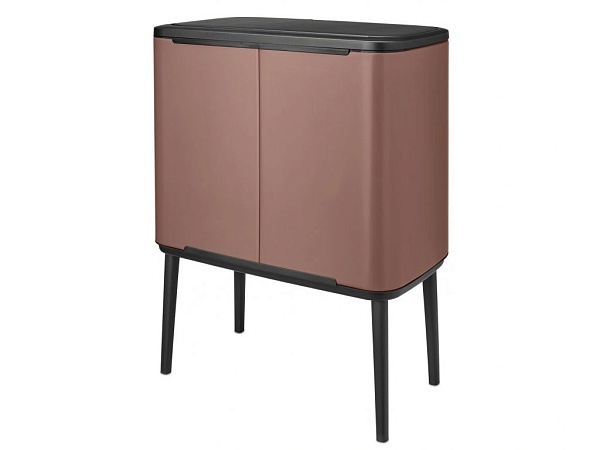 Мусорный бак 11 + 23 л Brabantia Touch Bin Bo минерально-коричневый