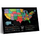 Карта Travel Map USA black