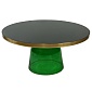Столик кофейный odd, D75 см, черный/зеленый