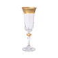 Набор фужеров для шампанского 150 мл Bohemia Gold Zvonek Mat 6 шт