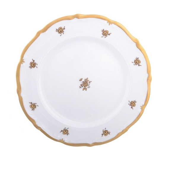 Набор тарелок Queen's Crown Золотая роза 25 см 6 шт.