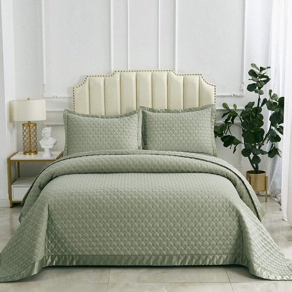 Комплект покрывало и наволочки 160 х 220 см Sofi de Marko Роксалана олива