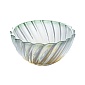 Фруктовница 28 см Bohemia Gold Scallop зелёный