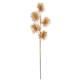 Декоративная ветка с глиттером 66 см Азалия коричневый
