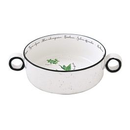 Салатник с ручками 16 см Easy Life Herbarium фарфор