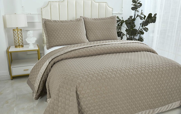 Комплект покрывало и наволочки 160 х 220 см Sofi de Marko Роксалана кофе