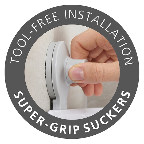 Органайзер для душа с зеркалом Joseph Joseph EasyStore белый