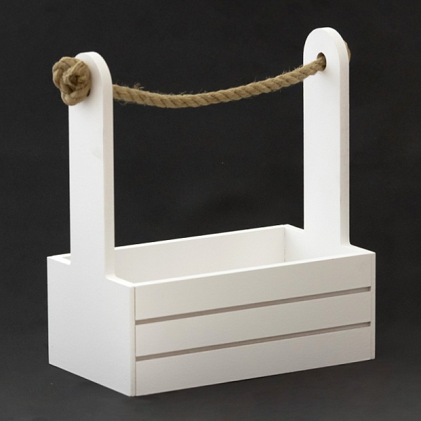 Корзина 21 х 12 х 23 см Азалия белая