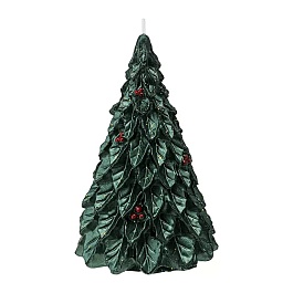 Свеча 12 см Tkano Festive flame зеленый