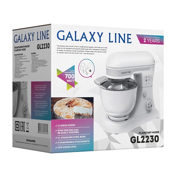 Планетарный миксер Galaxy Line GL2230 белый