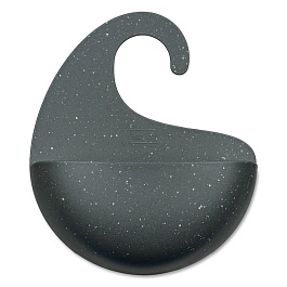 Органайзер для ванной 15 х 17,6 см Koziol Surf organic тёмно-серый