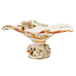 Конфетница White Cristal Янтарь квадратная