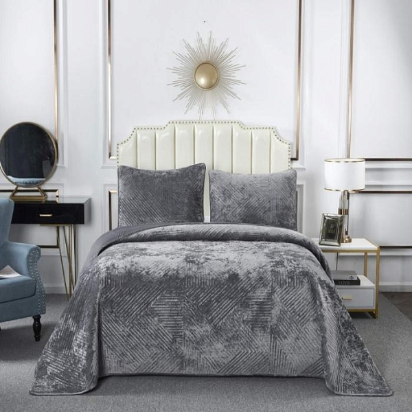 Патрисия (серая) Покрывало 160х220