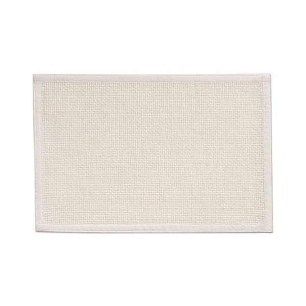 Салфетка плетеная с тканевой каймой под горячее 45*30 см белая