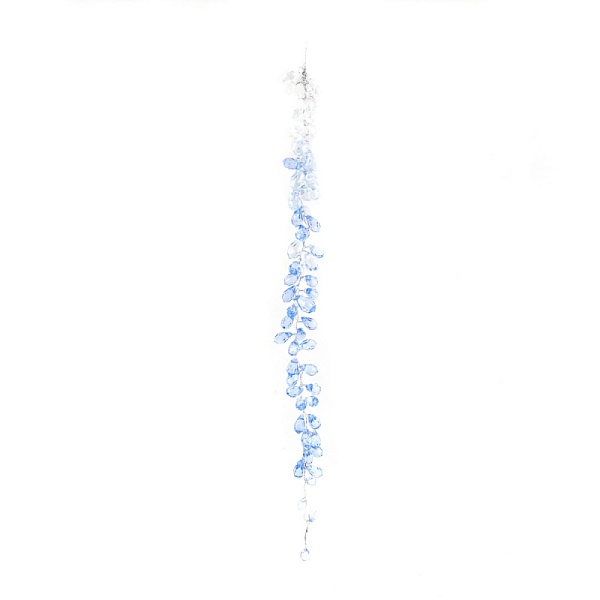 Украшение подвесное с кристаллами 39 см Азалия голубое