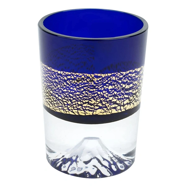 Рюмка Gold Leaf Fuli Chilled Sake Shot Glass Blue  85 мл