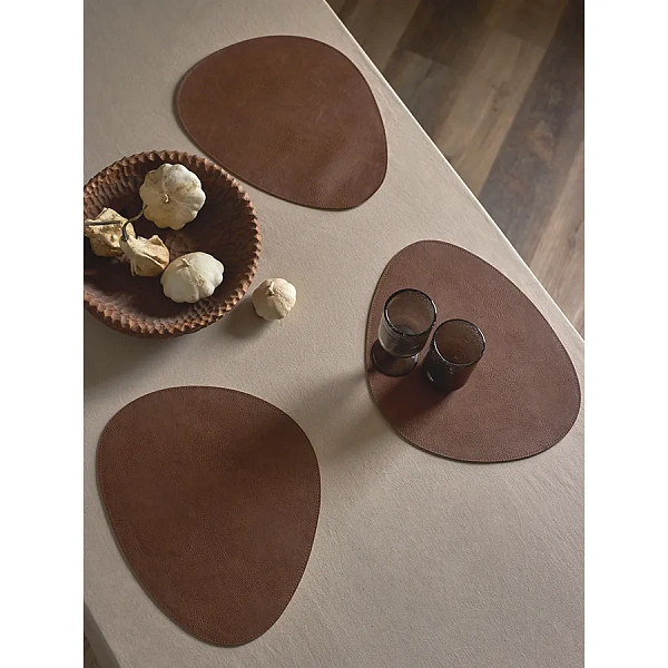 Набор салфеток сервировочные  4шт 33 х 41 см, Drop синий/коричневый