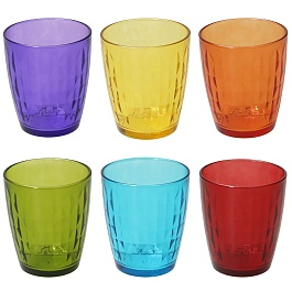Набор разноцветных стаканов 6 шт. 320 мл Tognana Gemma