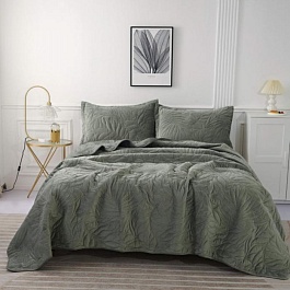 Комплект покрывало и наволочки 240 х 260 см Sofi de Marko Глория зелёный