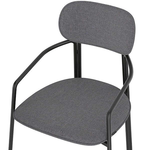 Набор стульев Latitude Ror Round 2 шт чёрный-серый