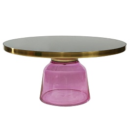 Столик кофейный odd, D75 см, черный/фиолетовый