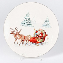 Тарелка керамическая 24 см Excellent Houseware Рождество