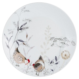 Тарелка Country Hens 20,5 см фарфор
