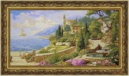 Репродукция картины 35х65 см "Выход к морю"