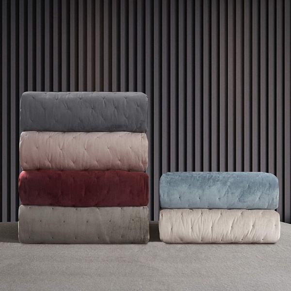Комплект покрывало и наволочки 240 х 260 см Sofi de Marko Иоланта бордо