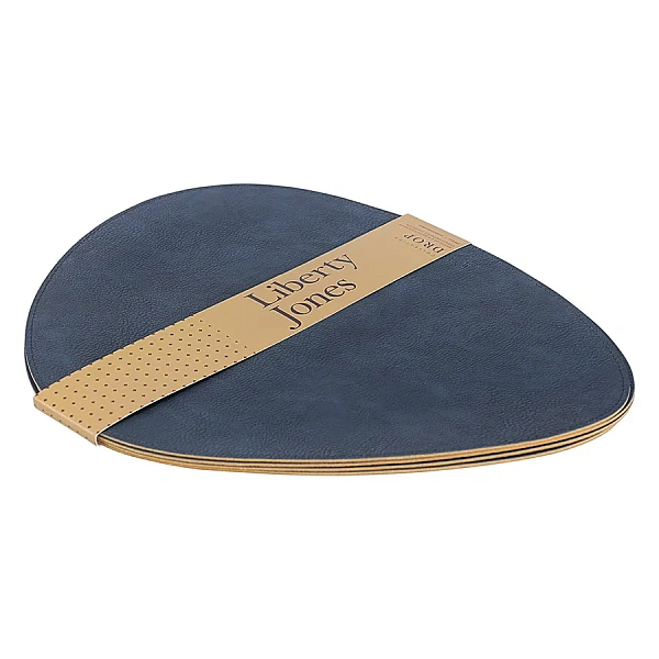 Набор салфеток сервировочные  4шт 33 х 41 см, Drop синий/коричневый